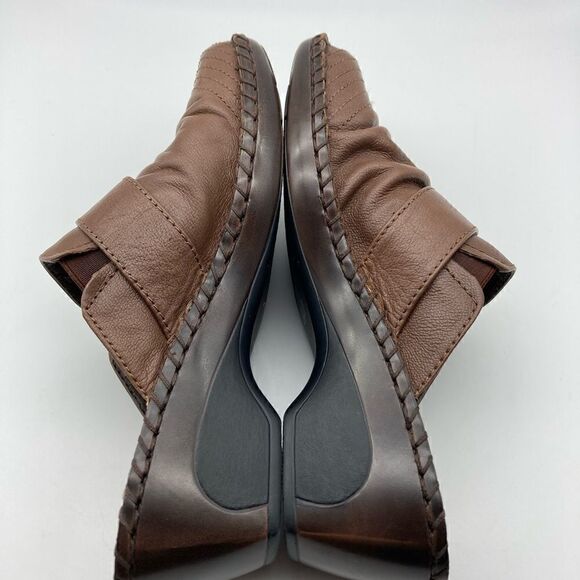 Kim/Kim Rogers Women’s Buckle Leather Slide Clogs Cognac Color Size 7 - Picture 6 of 10